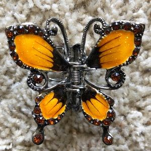 Large butterfly hair clip